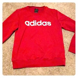 Addidas red athletic sweatshirt